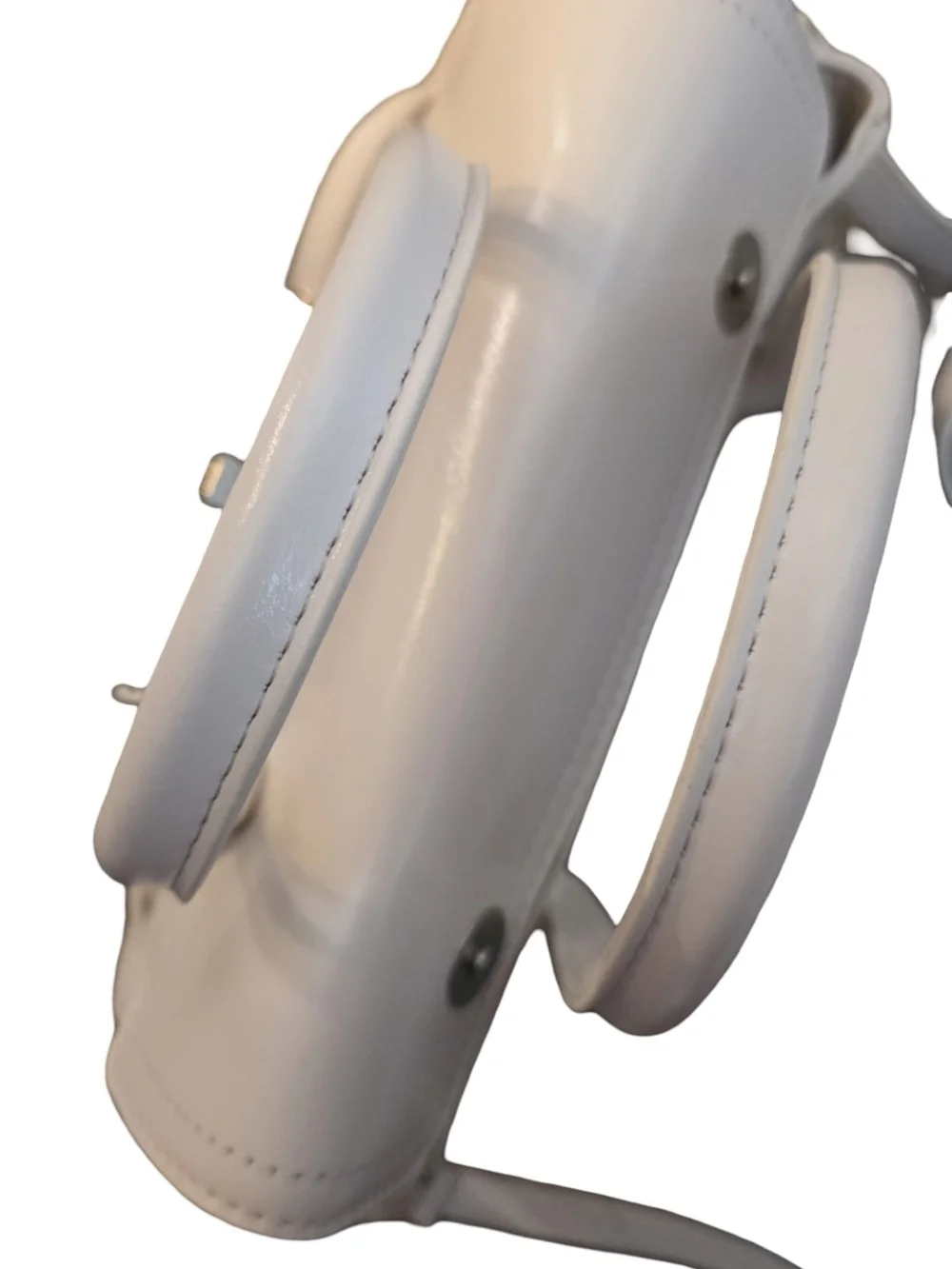 White Top-Handle Leather Satchel Hermes